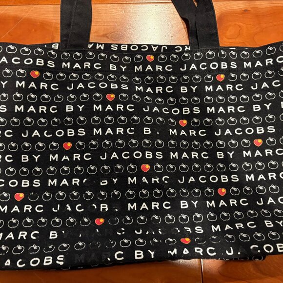 Vintage Marc Jacobs Full Print Apple Heart Cloth Tote Bag - Picture 3 of 6